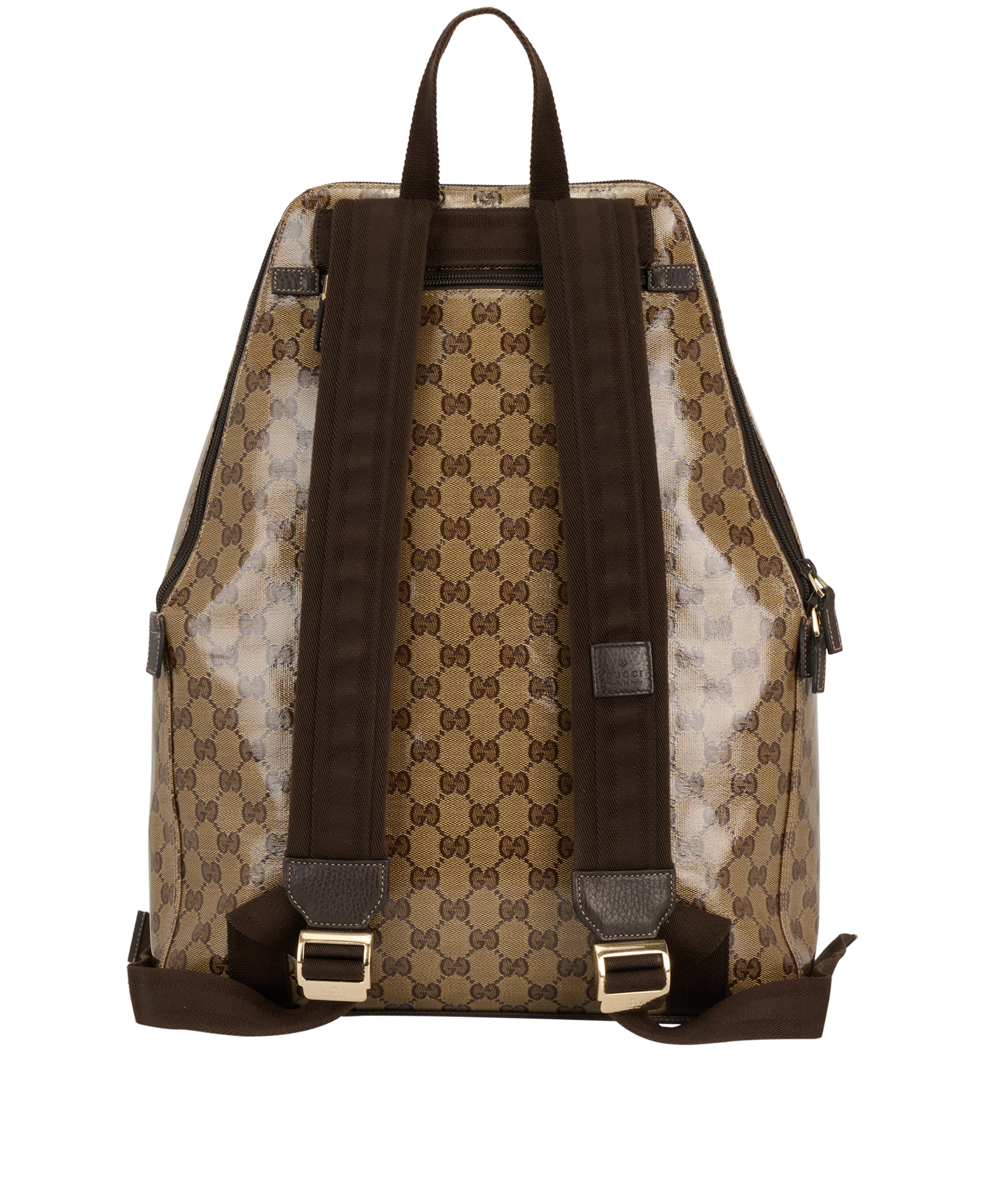 Travel Backpack, &pound;395, Handbags, Brown, Canvas/Crystal, Back view